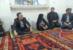 تجلیل  فرماندار اردبیل  ازخانواده شهید والامقام علی محمدی