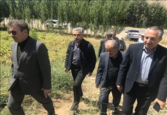 بازدید از طرح کشاورزی و محصولات جالیزی اقای شوکتی در جاده علی اباد