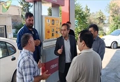 بازدید سرزده فرماندار اصلاندوز از جایگاه سوخت مهندس یاسر ندائی فرماندار شهرستان اصلاندوز